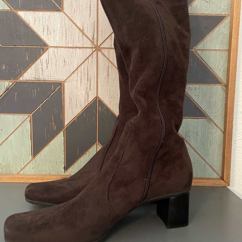Franco Sarto Dark Brown Heeled Boots